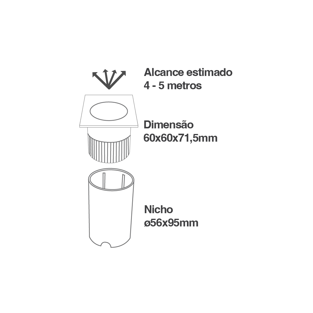EMBUTIDO SOLO QUADRADO - INOX