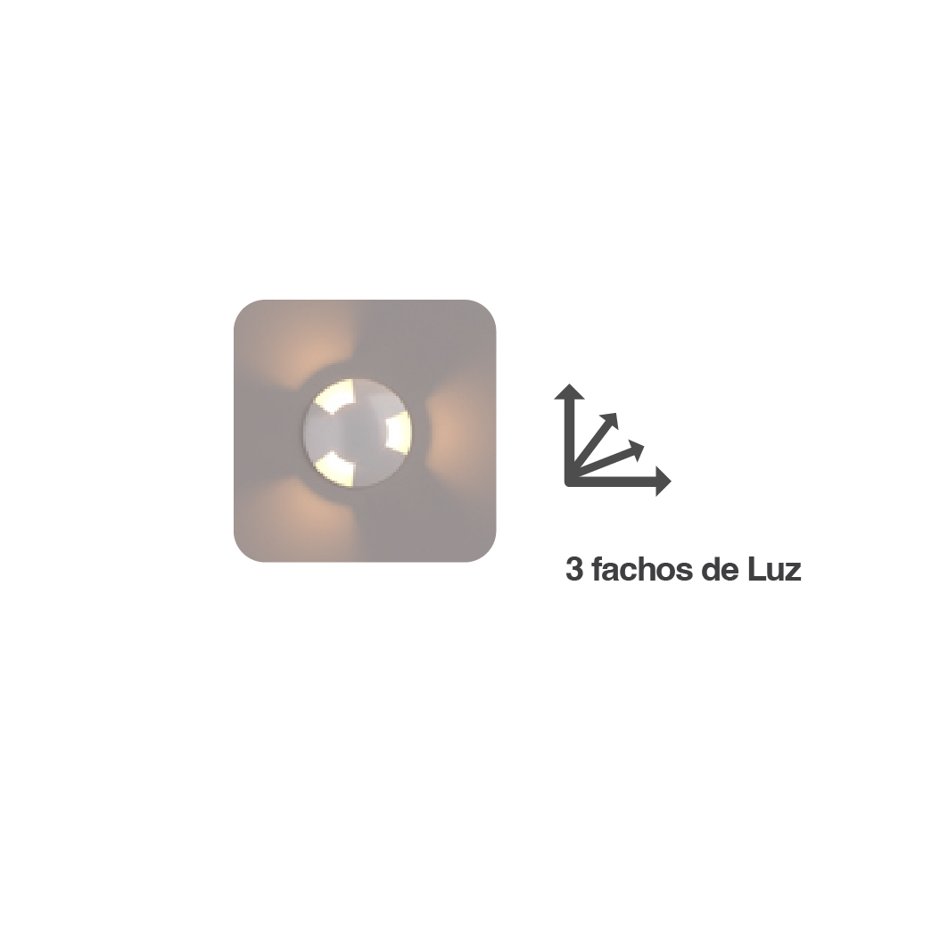 BALIZADOR 3 FACHOS - MARROM CORTEN